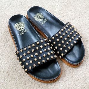 ✨Vince Camuto Kortlen Studded Footbed Slide Sandals✨ worn once size 7